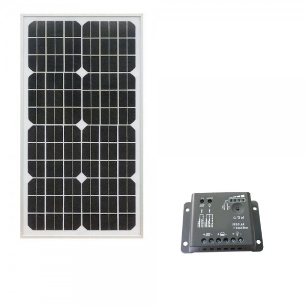 Produse, Instrumentar & Aparatura Veterinara | Gard Electric | Crotalii Animale - Kit panou solar monocristalin 50W cu reg...